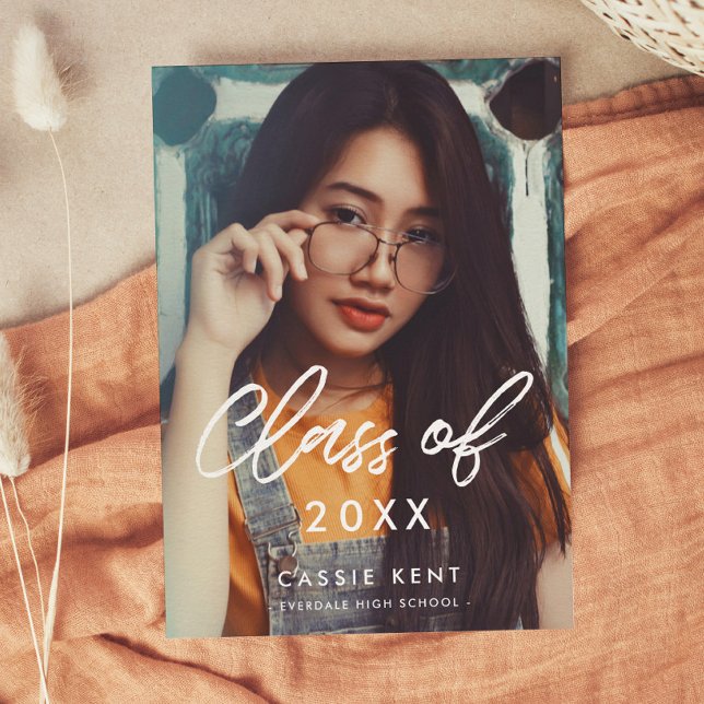 Faire-part Classe tendance moderne de 2025 Diplôme photo (Créateur téléchargé)