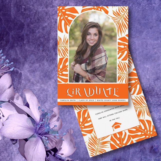 Faire-part Classe tropicale orange de 2024 (Créateur téléchargé)