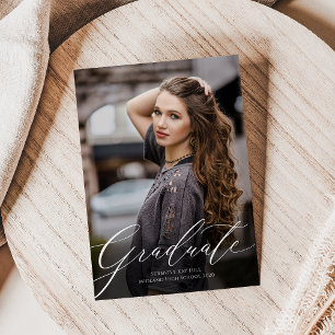 Faire-part Classic Élégant Script Graduation