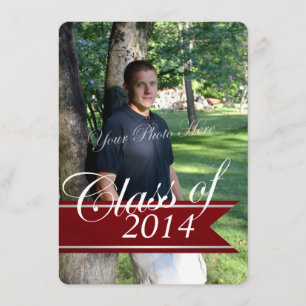 Faire-part Classic Grad 2014 Varsity Banner Red Photo