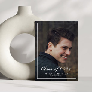 Faire-part classique de graduation de cadre photo
