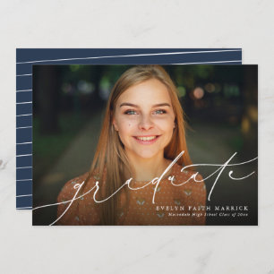 Faire-part classique de graduation de la marine