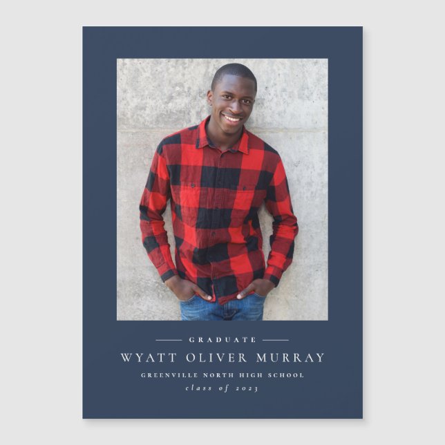 Faire-part classique simple de graduation de la ma (Devant)