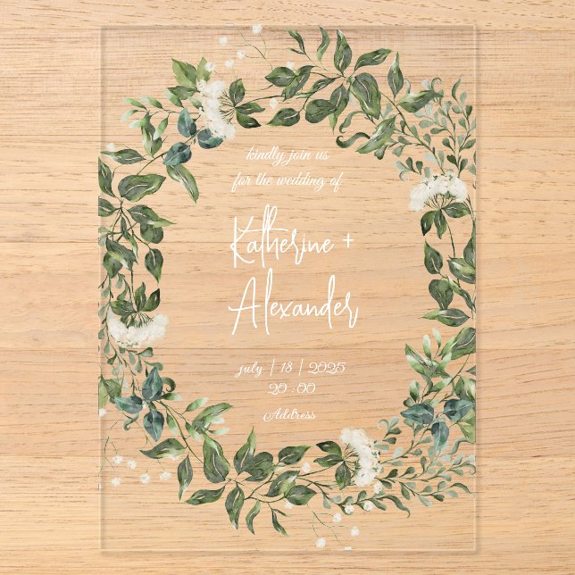 Faire-part classiques de mariage noir fleur de lys (Recto)