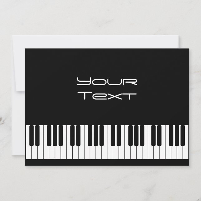 Faire-part clavier pour piano (Devant)
