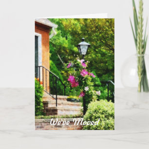 Faire-part Clematis sur Lamp Post - Nous avons Déplacé la car