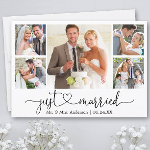 Faire-part Coeur de calligraphie juste marié 5 Mariage photo