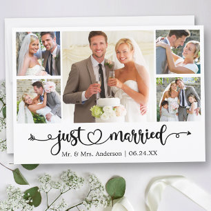 Faire-part Coeur de calligraphie juste marié 5 Mariage photo