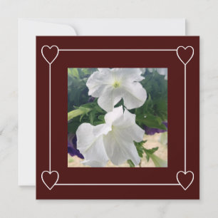 Faire-part Coeurs romantiques Moderne Rouge Simple Mariage Ph