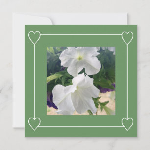 Faire-part Coeurs romantiques Vert moderne Simple Mariage Pho