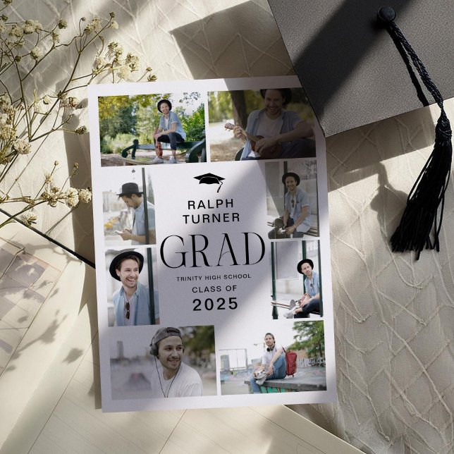 Faire-part Collage de 11 photos moderne GRAD Diplôme (Créateur téléchargé)
