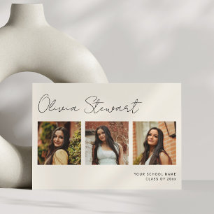 Faire-part Collage de photos de remise de diplômes minimalist