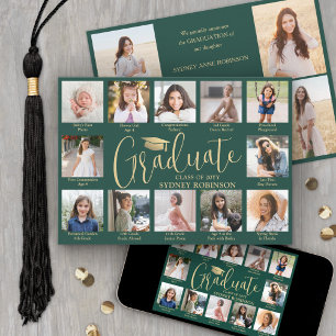 Faire-part Collage de photos et légendes pour la remise des d