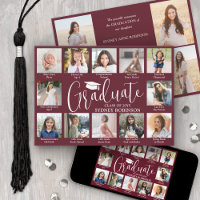 Collage de photos & légendes Marron et Blanc pour 