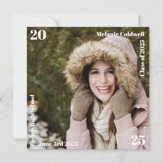 Faire-part Collage photo moderne minimaliste Graduation