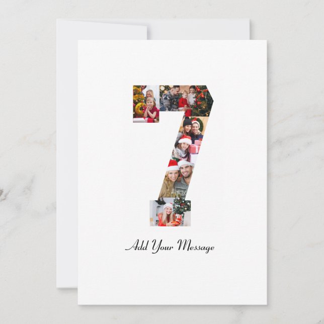 Faire-part Collage photo n°7 noir et blanc (Devant)