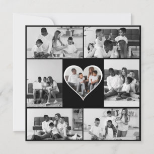 Faire-part Collage photo noir et blanc 7