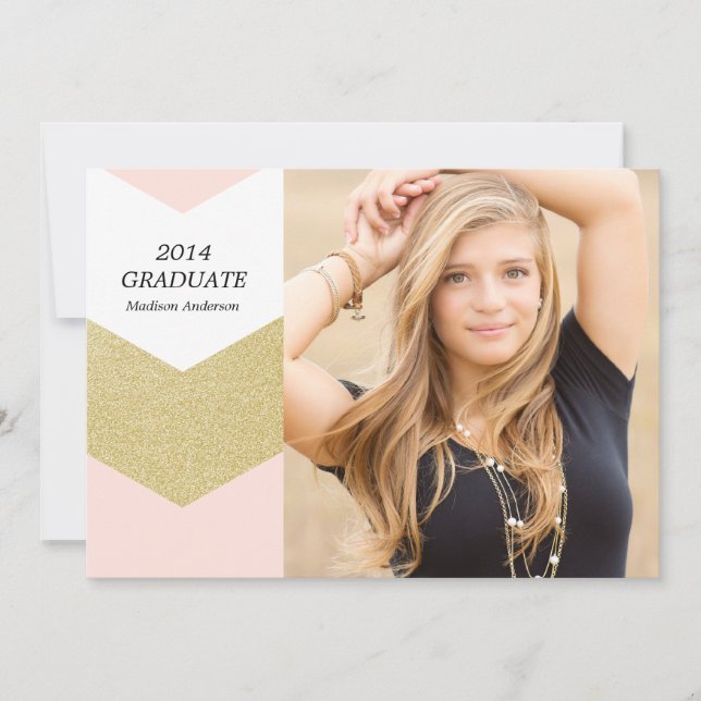 Faire-part Collection Paillettes | Annonce de remise de diplô (Devant)