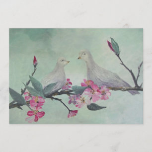 Faire-part Colombes d'Amour- ART original