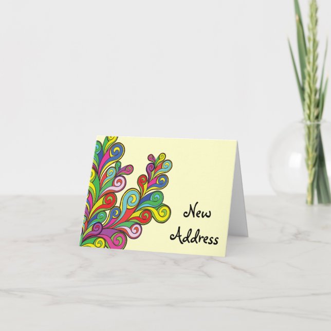 Faire-part Color Waves Change of Address (Devant)