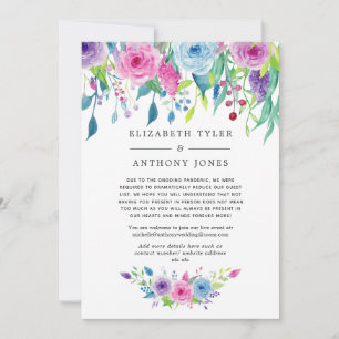 Faire-part Combinaison couleur ultra violet Floral Liste d'in