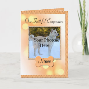 Faire-part commémoratif de chien - perte d'animal