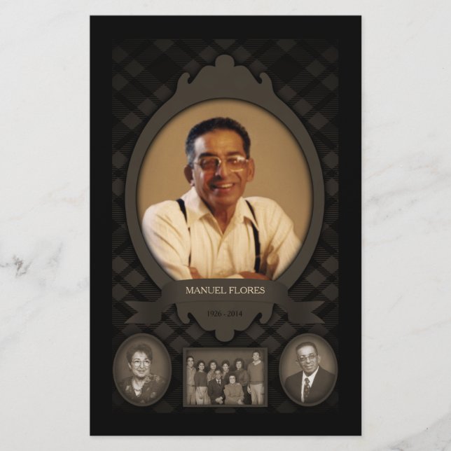 faire-part commémoratif de la famille (Devant)