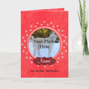 Faire-part commémoratif personnalisé pour animaux