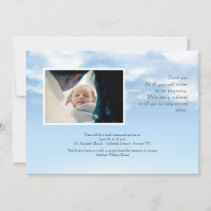 Faire-part commémoratif Stillborn