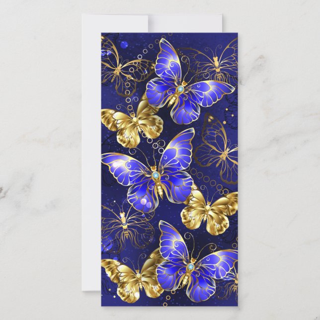 Faire-part Composition avec papillons Sapphire (Devant)