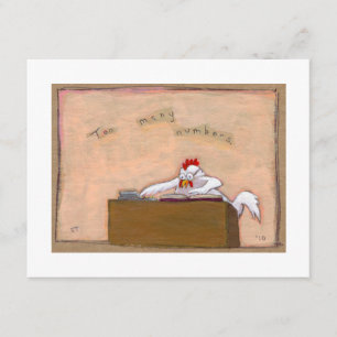 Faire-part Comptable de jour fiscal numéros de poule amusant 