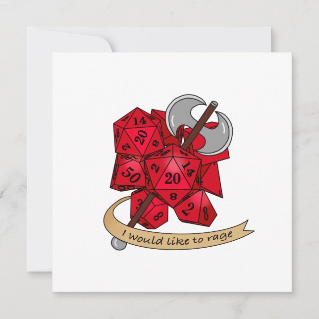 Faire-part Conception de dés barbares (Devant)