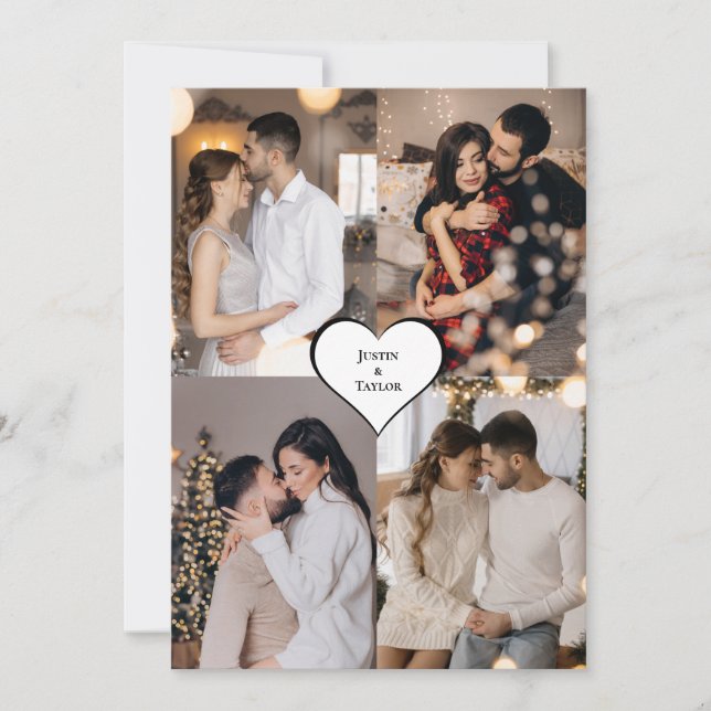 Faire-part Concevez votre propre collection de 4 photos (Devant)