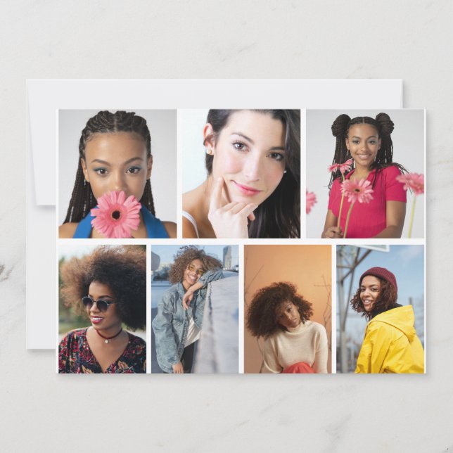 Faire-part Concevez votre propre collection de 7 photos (Devant)