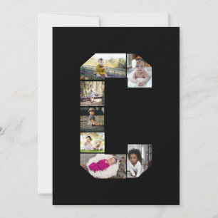 Faire-part Concevez votre propre lettre C Photo Collage