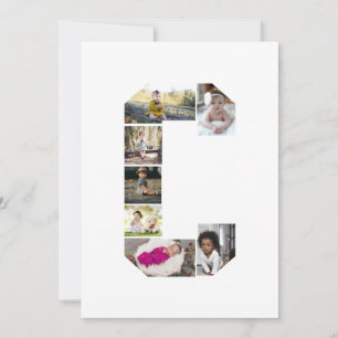 Faire-part Concevez votre propre lettre C Photo Collage