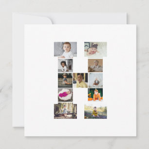 Faire-part Concevez votre propre lettre H photo Collage