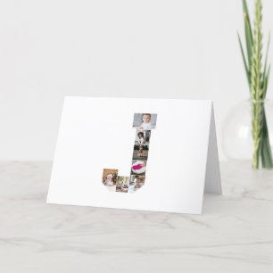 Faire-part Concevez votre propre lettre J Photo Collage