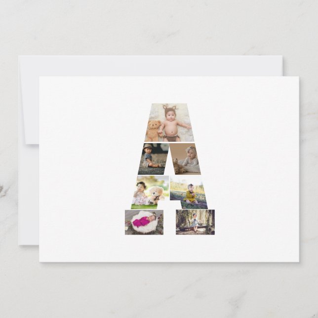 Faire-part Concevez votre propre lettre Un collage photo (Devant)