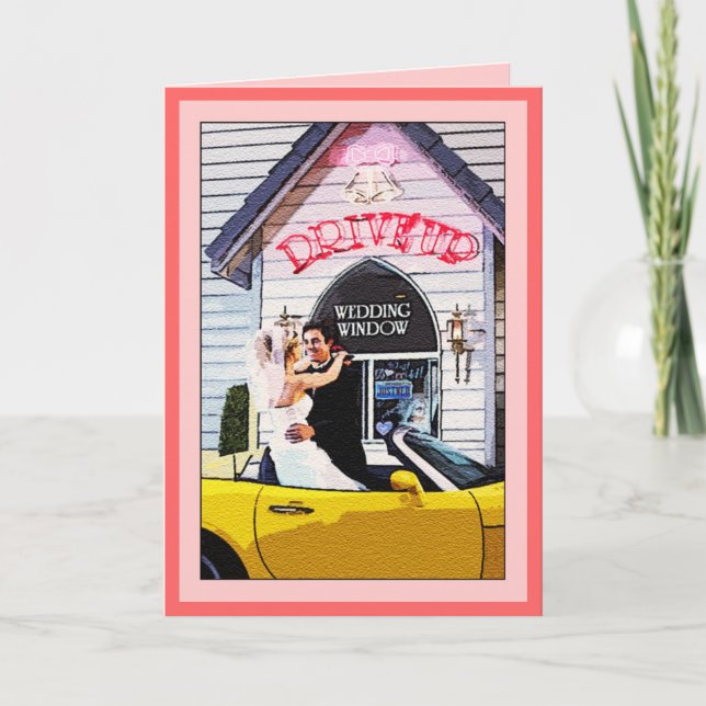 Faire-part Conduisez vers le haut du mariage (Devant)