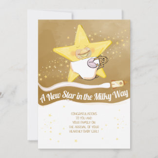 Faire-part Congratulations New Baby Flat Announcement Card