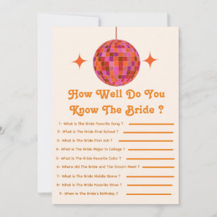 Faire-part Connaissez-Vous La Mariée Jeu de Bachelorette Disc