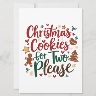 Faire-part Cookies de Noël pour deux, s'il vous plaît Grosses