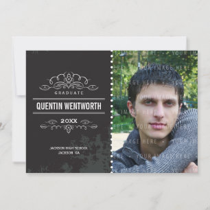 FAIRE-PART cool grunge vintage noir