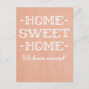Faire-part Coral Whimsical Home Sweet Home Carte postale