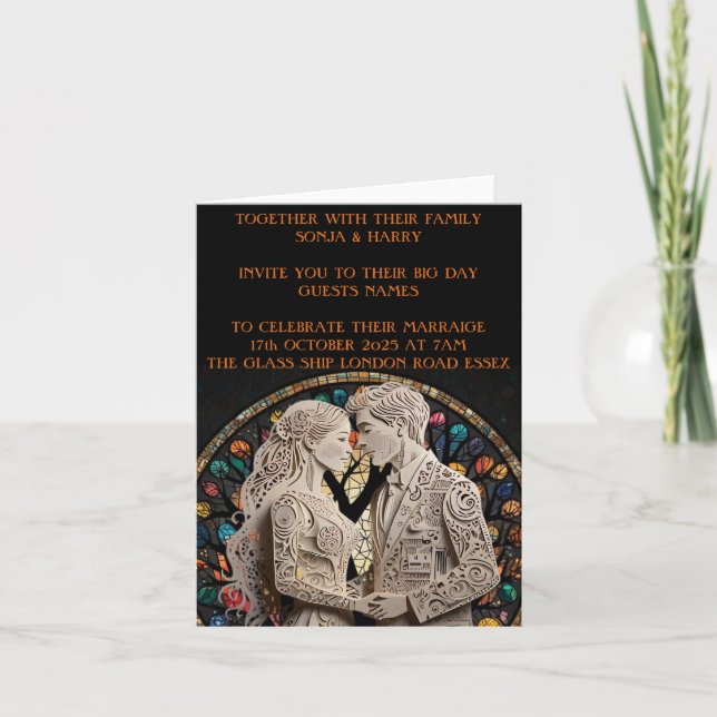 Faire-part couples mariages personnalisés (Devant)