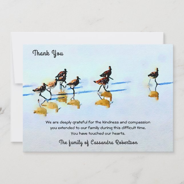 Faire-part Courir des bécasseaux sur Hilton Head Beach Sympat (Devant)