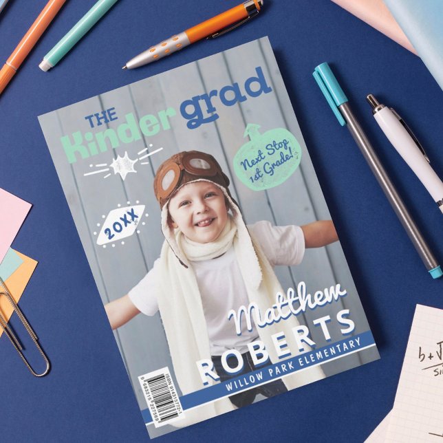Faire-part Couverture de magazine photo de maternelle amusant (Créateur téléchargé)