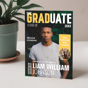 Faire-part Couverture du magazine Grad Gras Personnalisé