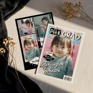Faire-part Couverture du magazine photo pour les diplômés de 